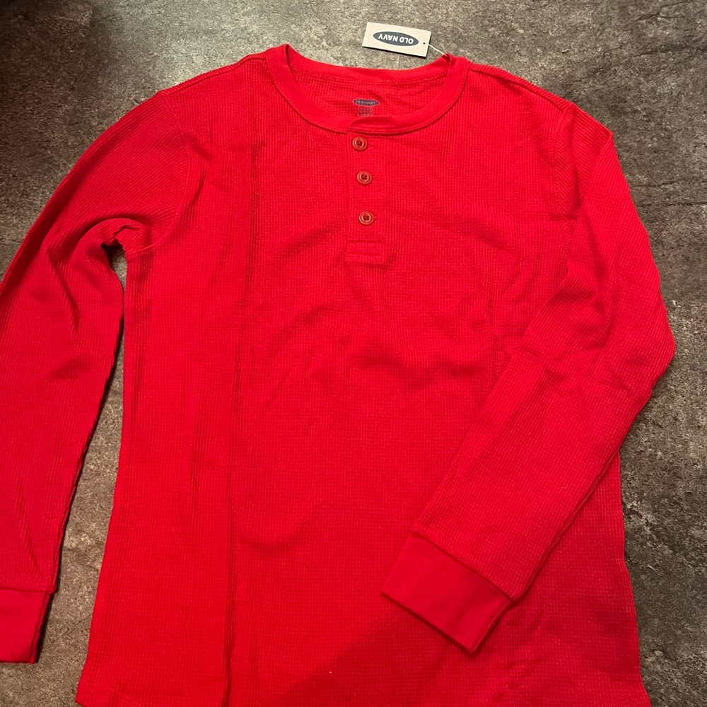 Old Navy Vibrant Red Crew Neck Shirt